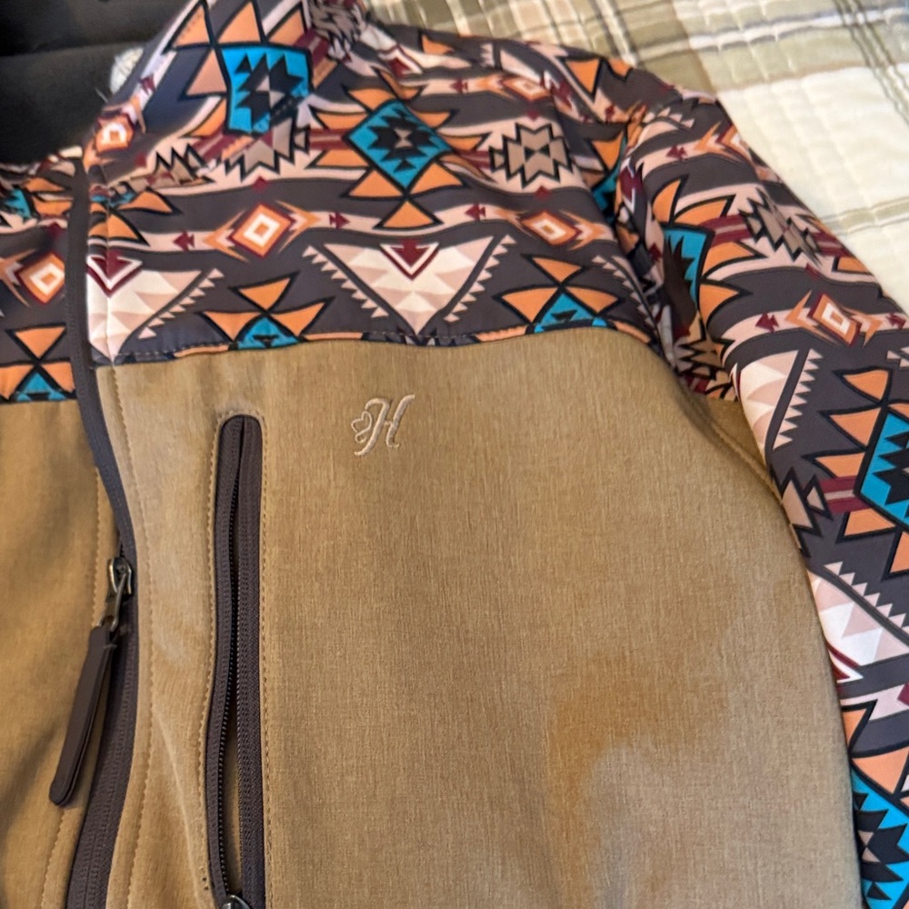Hooey Tan and Patterned Lightweight Jacket - image 4